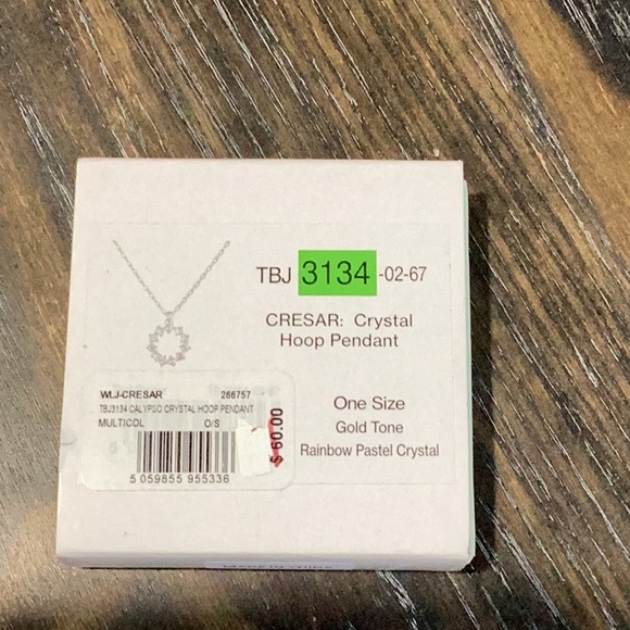 Ted Baker Cresar Gold Toned Crystal Hoop Pendant necklace NWT - Picture 4 of 4